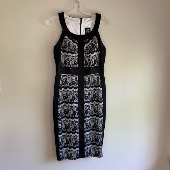 JAX black white bodycon dress size 4 - Picture 9 of 10